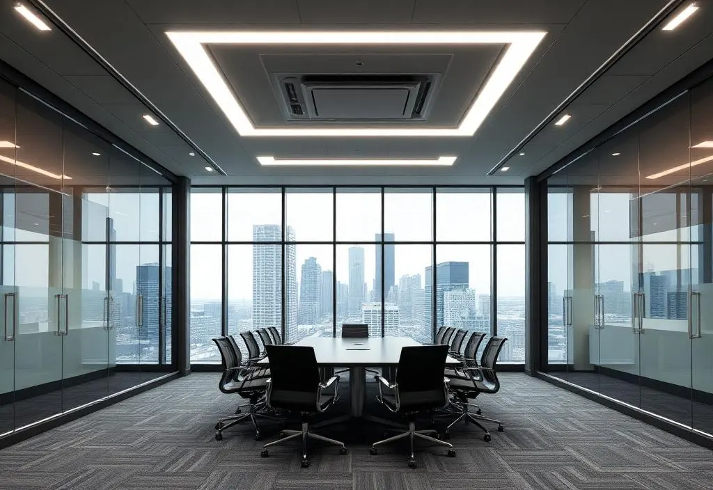 Frost Tower floor 28 corporate office electrical renovation in Dallas