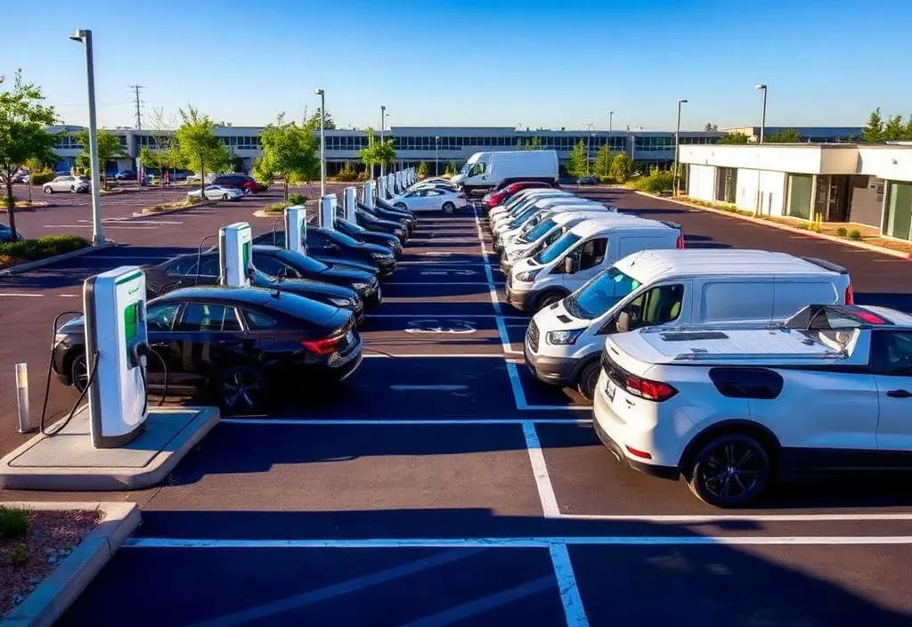 EV fleet charging plaza at Alliance Gateway in Fort Worth